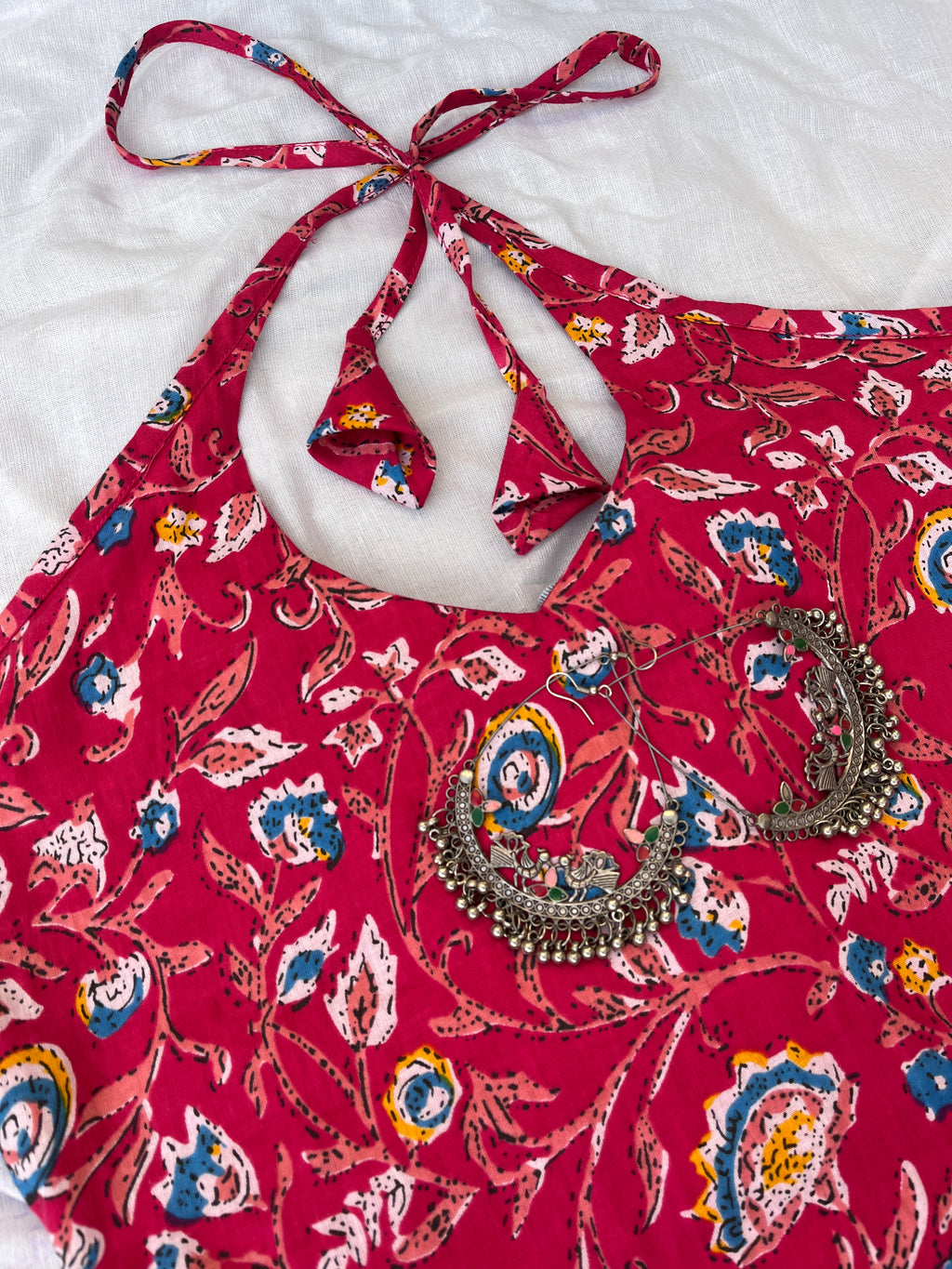 FAB – Halter Neck Backless Kurti- Pink